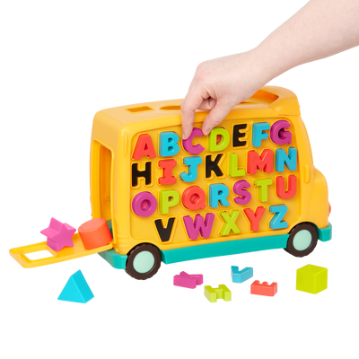 Educational school bus toy.