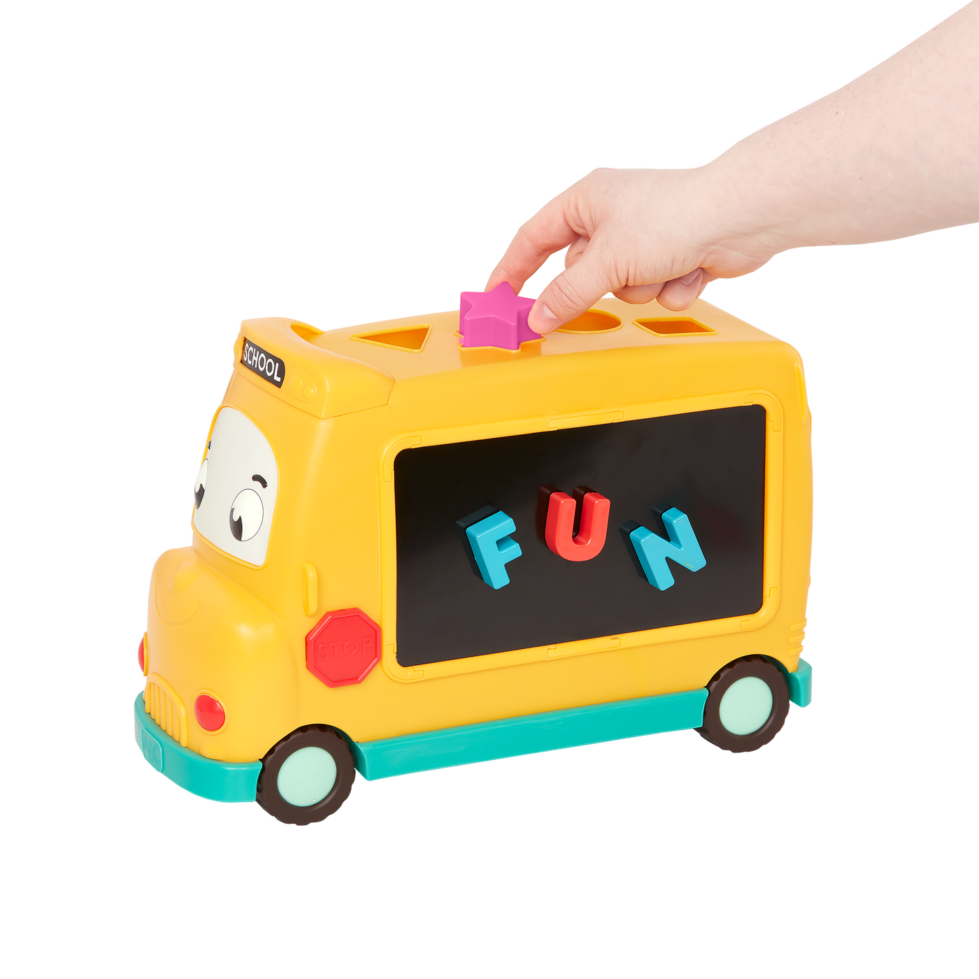 Educational school bus toy.