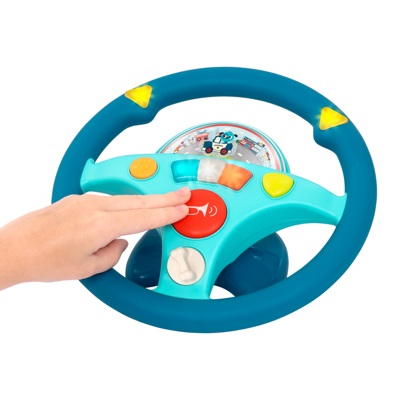 Toy steering wheel.