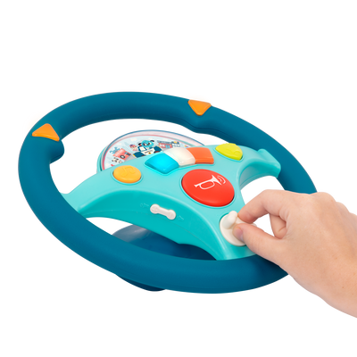 Toy steering wheel.